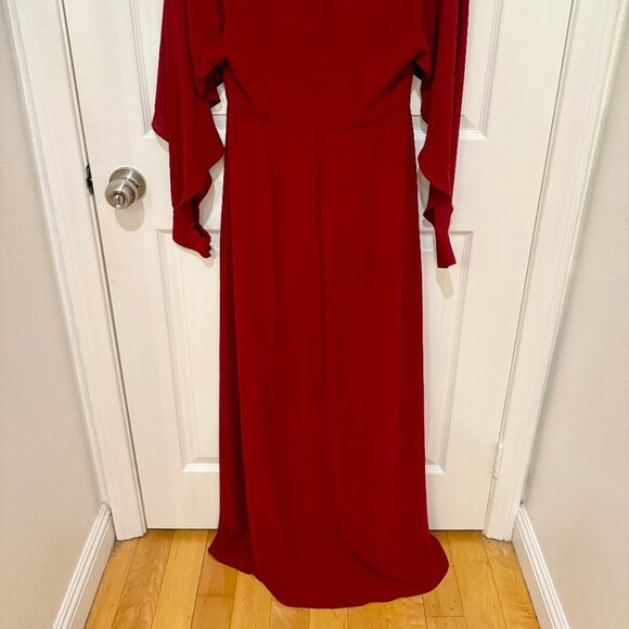 BCBGMAXAZRIA BURGUNDY DORAN MAXI DRESS GOWN NEW WITHOUT TAGS NWOT - Picture 10 of 13